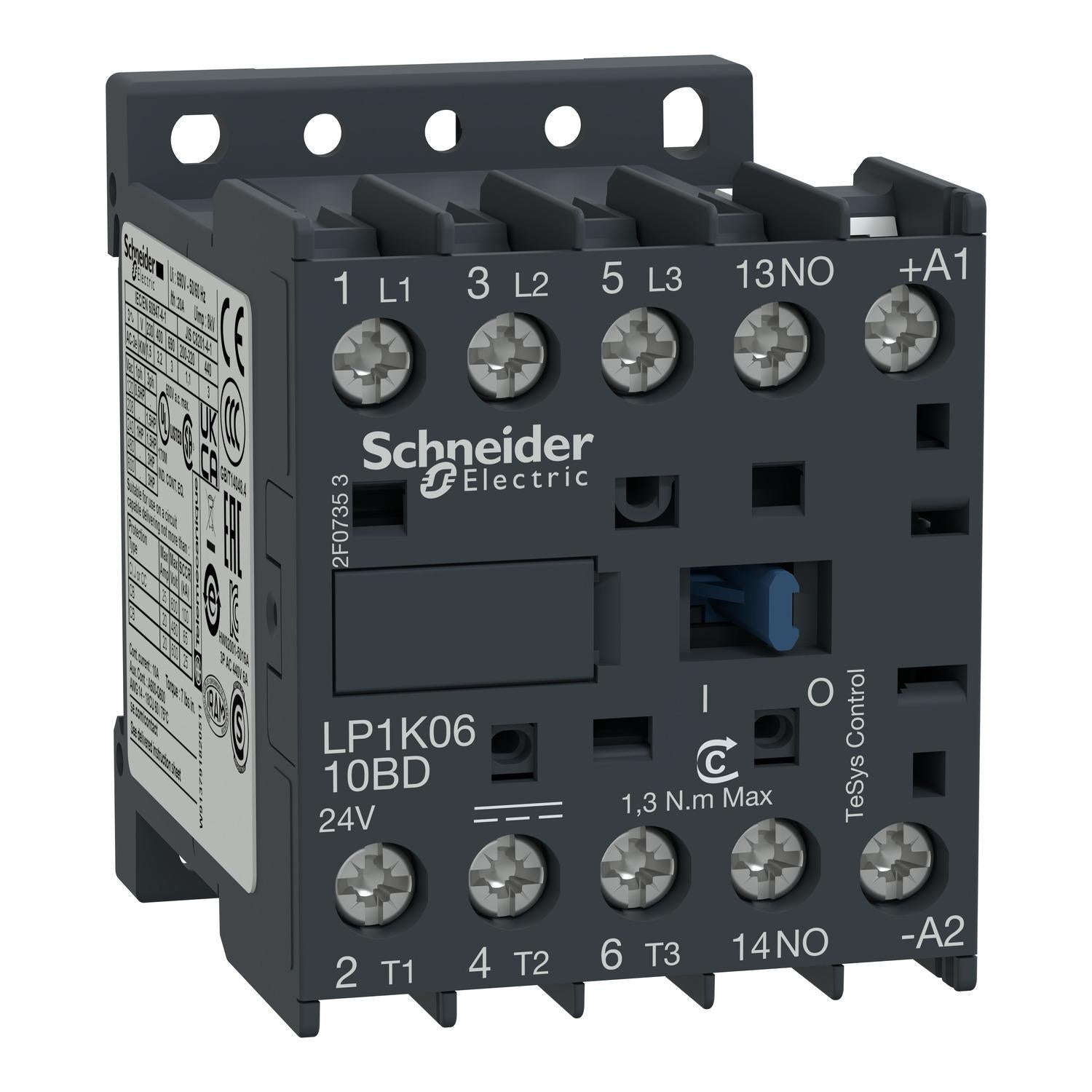 LP1K0910SD-Contactor-TeSys-K-3P-AC-3-<=-440-V-9-A-1-NA-aux.-Bobina-de-72-V-CC