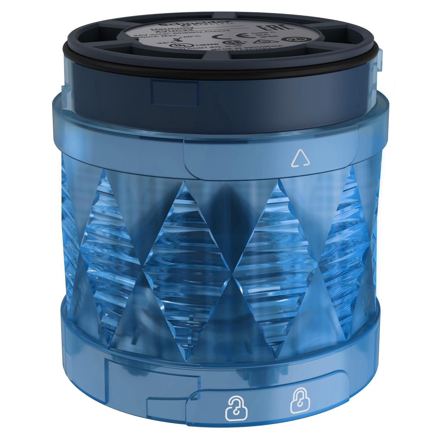XVUC26-Harmony-XVU-Ø-60-mm-unidad-led-iluminada-fijo-azul-ip65-24-v-ac/dc