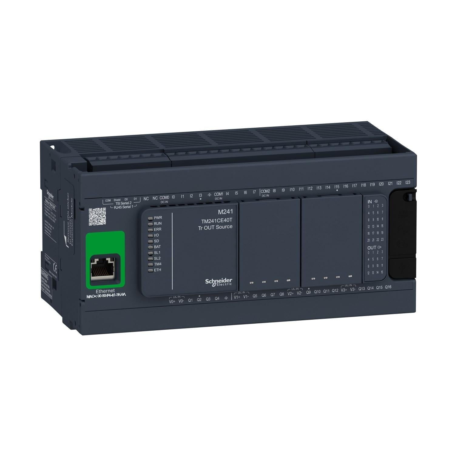 TM241CE40T-Controlador-lógico,-Modicon-M241,-transistor-de-40-E/S-PNP-Ethernet