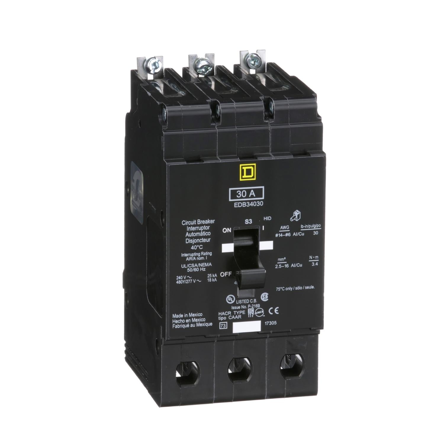 EDB34030-Interruptor-automático-termomagnetico,-E-Frame,-30-A,-3-polos,-480-Y/277-VCA,-25-kA-máx.
