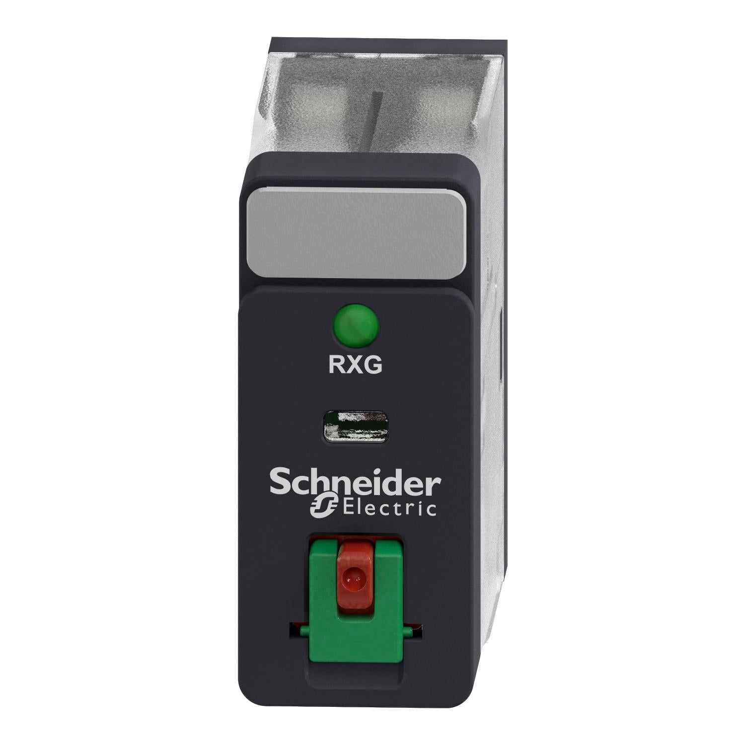 RXG22B7-Relé-interfaz-ench-Zelio-RXG-2-C/O-estándar-24VCA-5A-c/puls-prueba-bloq-y-LED