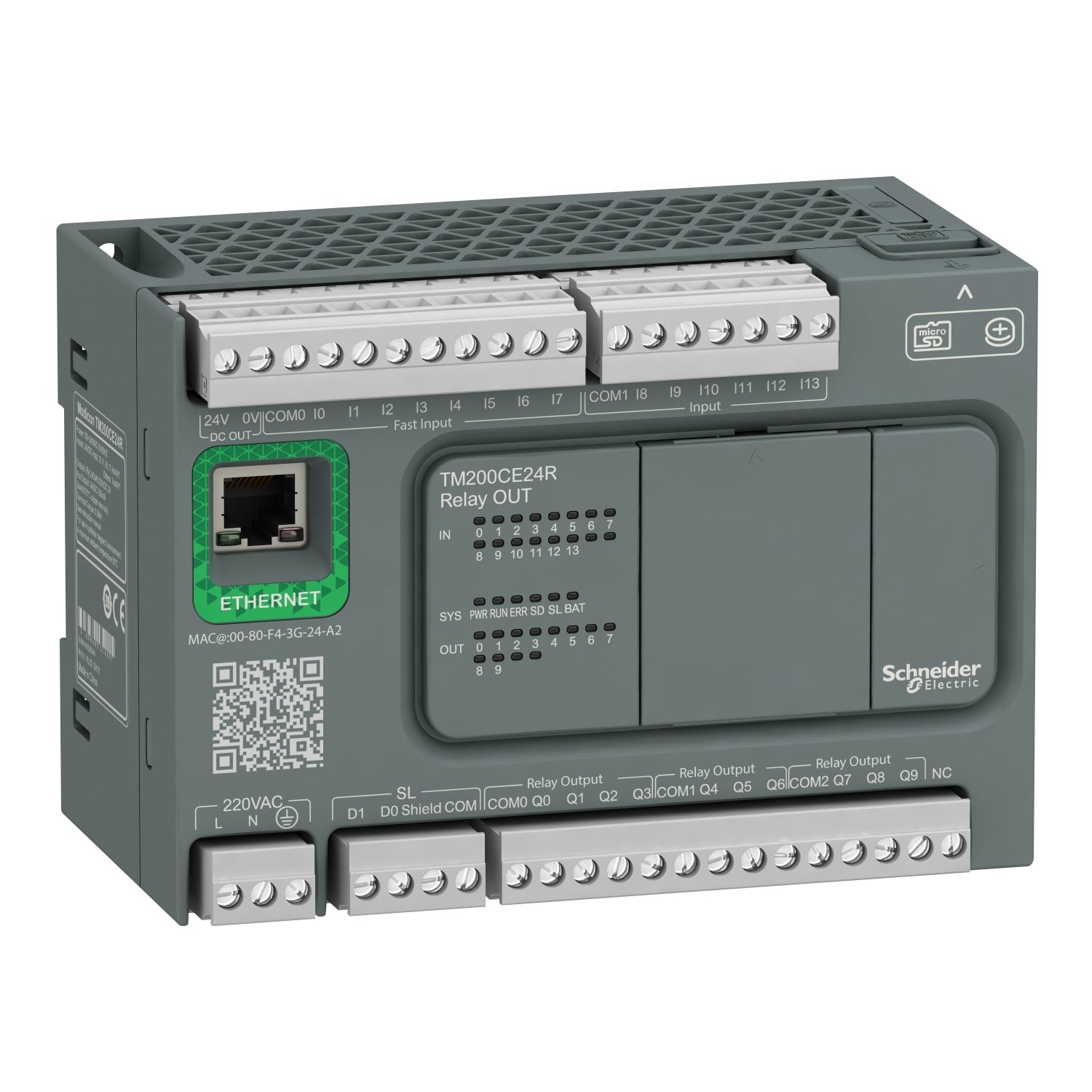 TM200CE24R-Controlador,-Modicon-Easy-M200,-24-E/S,-relé,-Ethernet