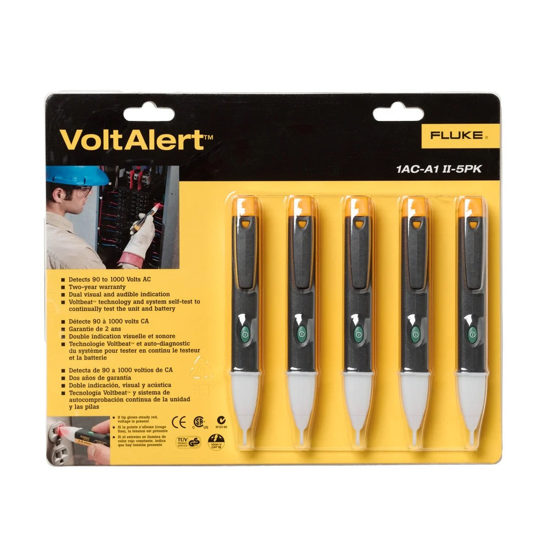 1AC-A1-II-5PK-Detector-de-tensión-x-5-unidades,-inductivo,-90-a-1000V-AC,-IP40,-CAT-IV-1000V