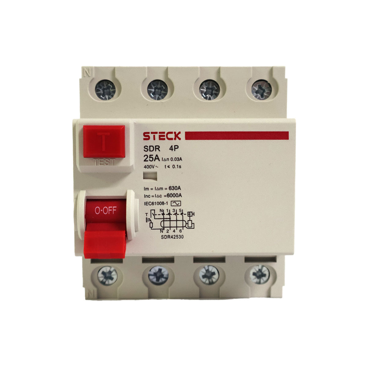 SDR42530-INTERRUPTOR-DIFERENCIAL-4P-25A-30MA-TIPO-AC
