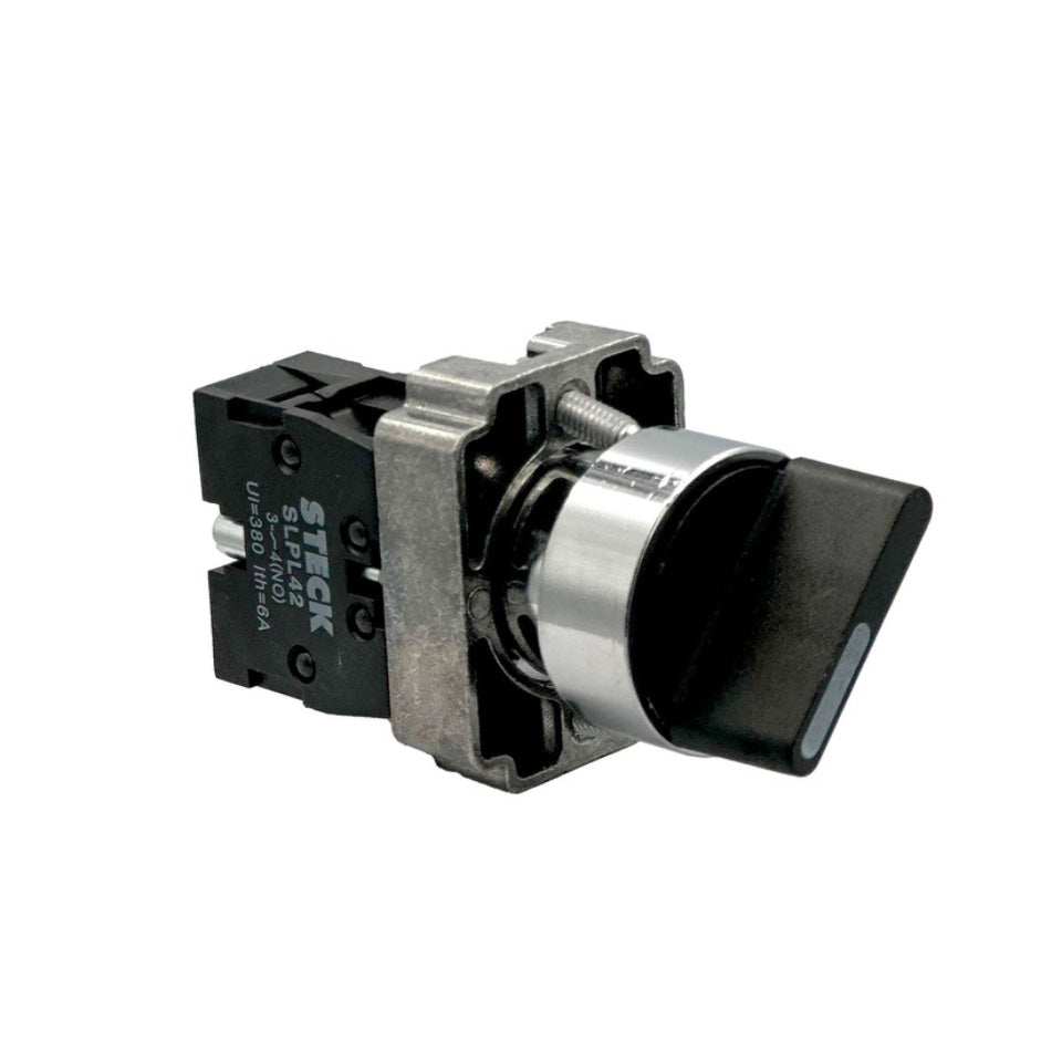 SLMM8D010-SELECTOR-2-POSICIONES-1-0-METALICO-NEGRO-22MM-1NA