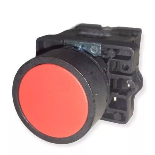 SLPRN101-PULSADOR-RASANTE-ROJO-PLASTICO-+-1NC