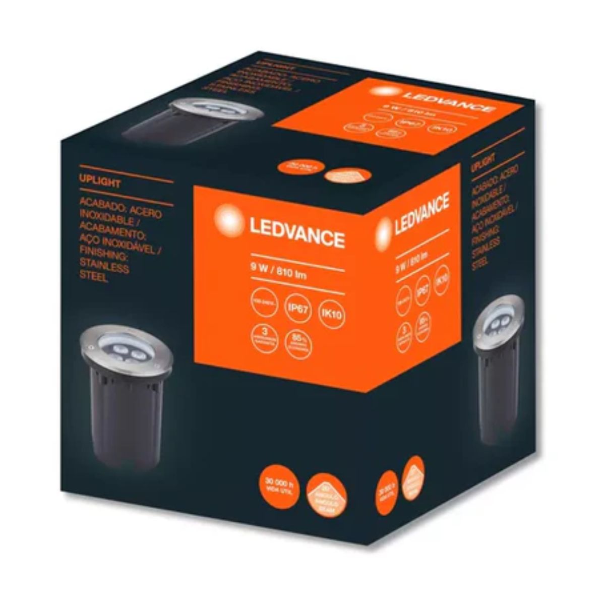 7017362 LEDVANCE UPLIGHT 9W 3000K 20° IP67 100-240V