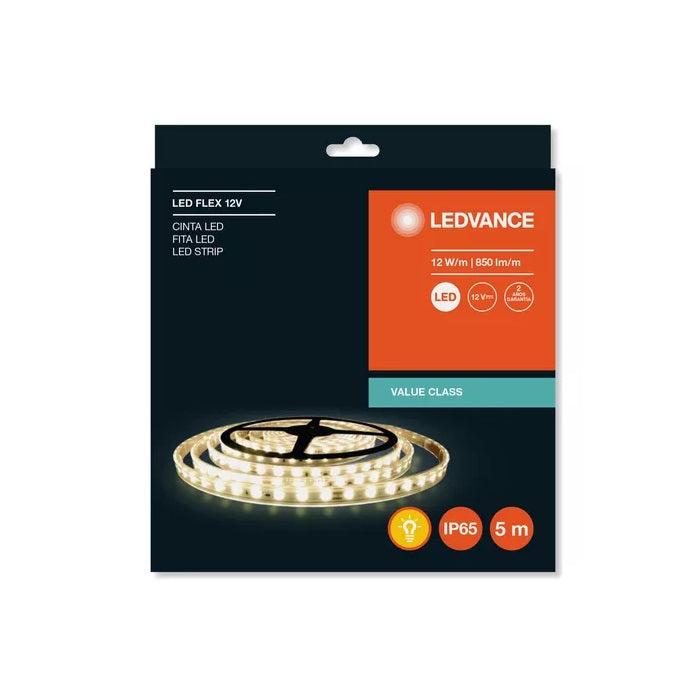 7014743-LEDVANCE-FITA-ECOFLEX-12W/827-12V-IP65-850LM/M-USO-EXTERIOR