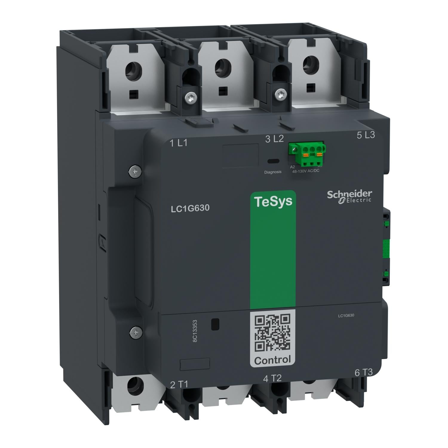 LC1G630KUEN-Contactor-de-alta-TeSys-Giga-3-P-(3-NA)-AC-3-440-V-630-A-bobina-electrónica-/-CC-100-250-V