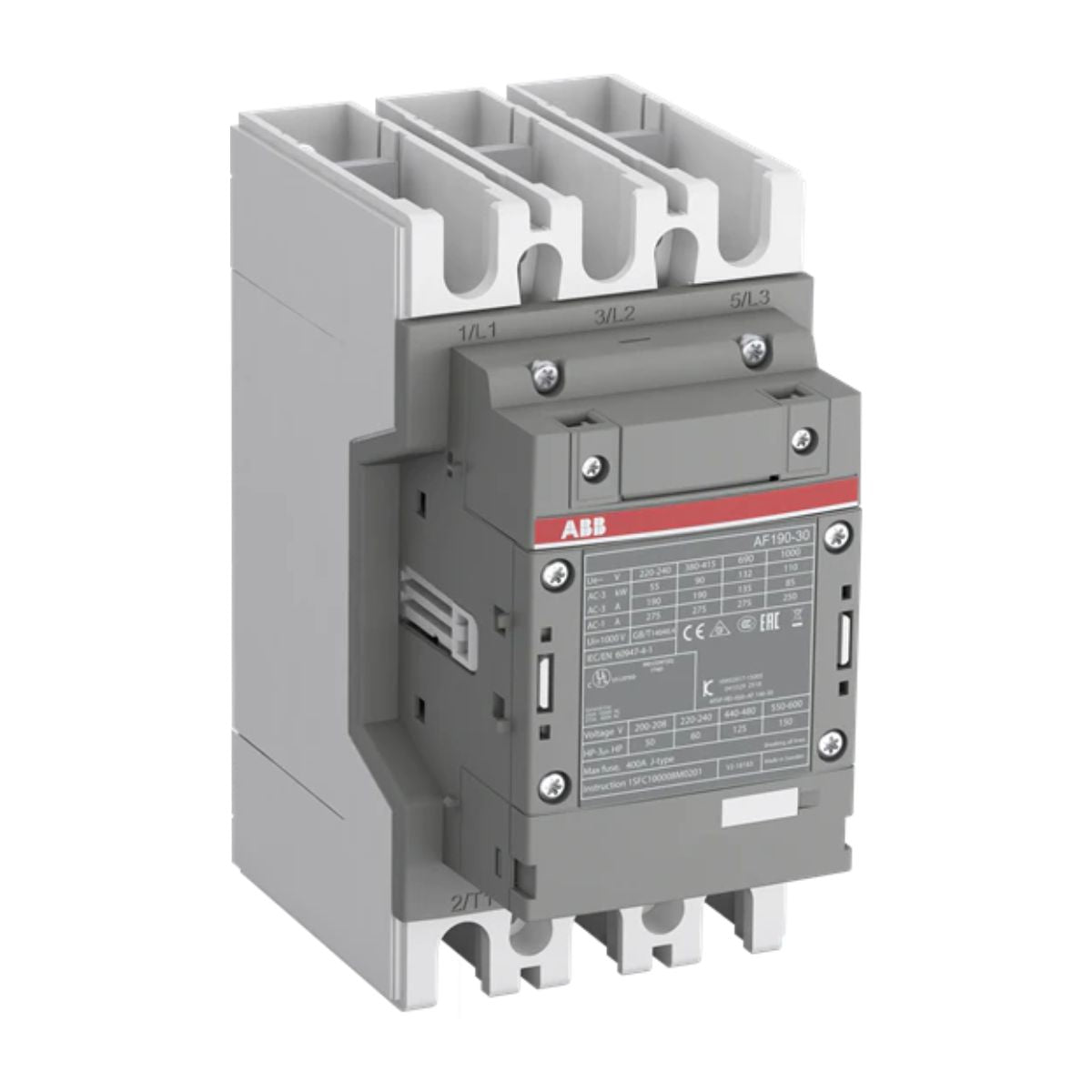1SFL487002R1300 Contactor 3P, 190A/AC3, bob.100-250Vac/Vdc, AF190-30-00-13