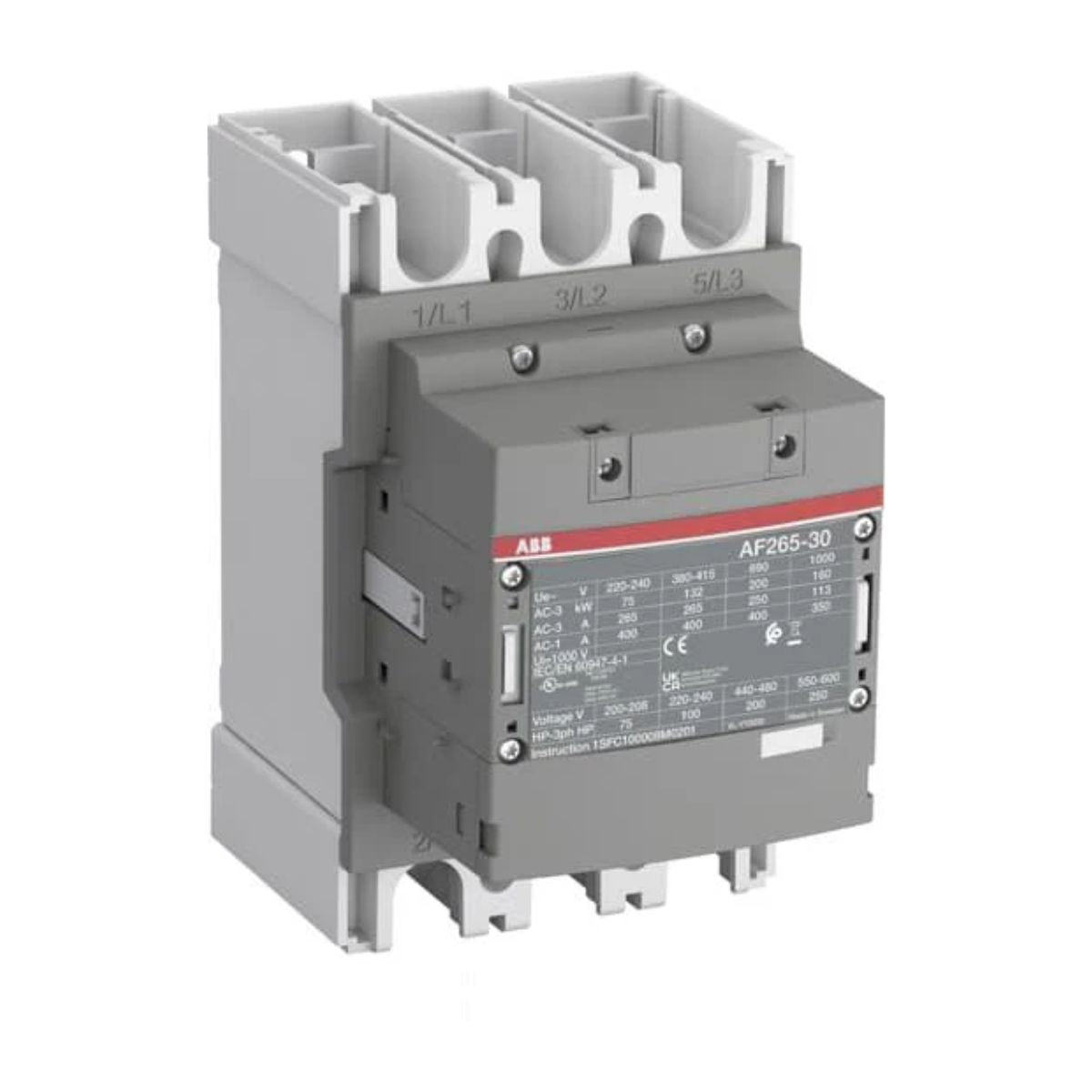 1SFL547002R1300 Contactor 3P, 265A/AC3, bob.100-250Vac/Vdc, AF265-30-00-13