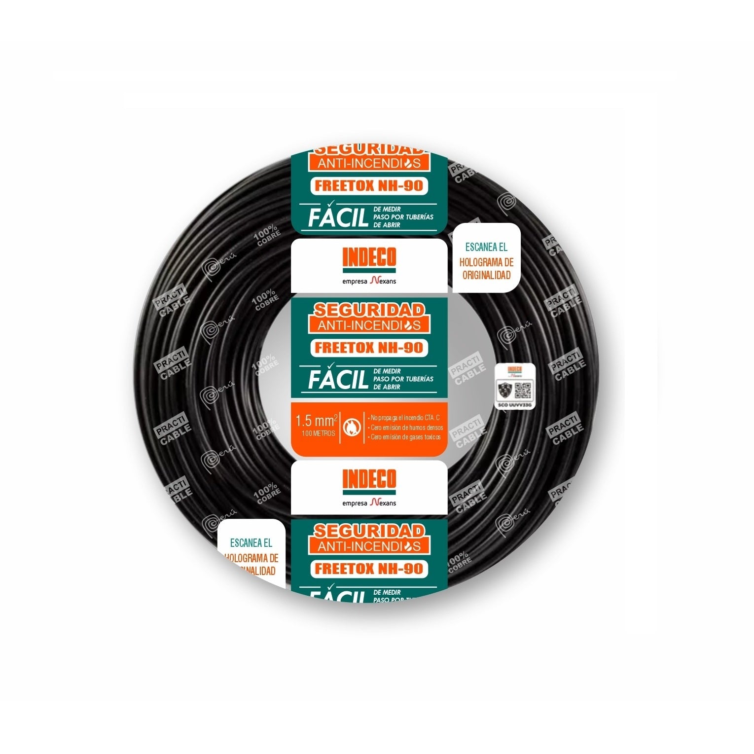 Cable NH-90 1.5mm2 750V Libre Halógeno Negro