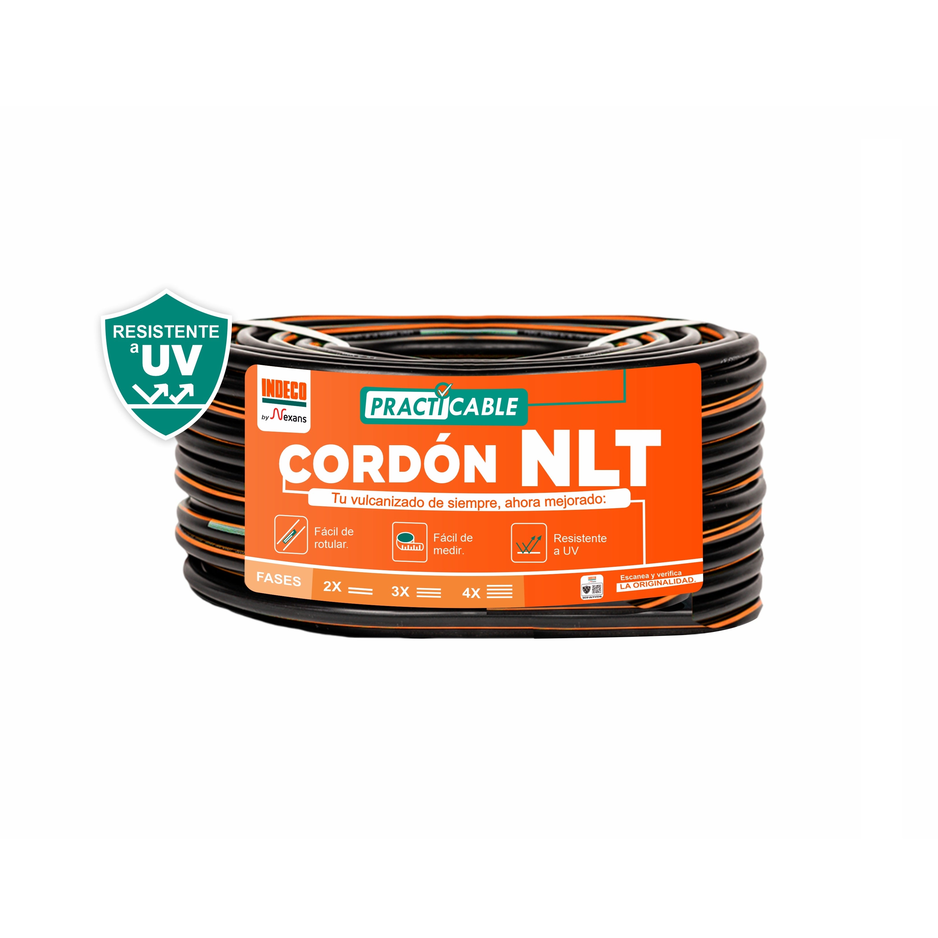 CABLE VULCANIZADO NLT 2x14AWG NEGRO 500V