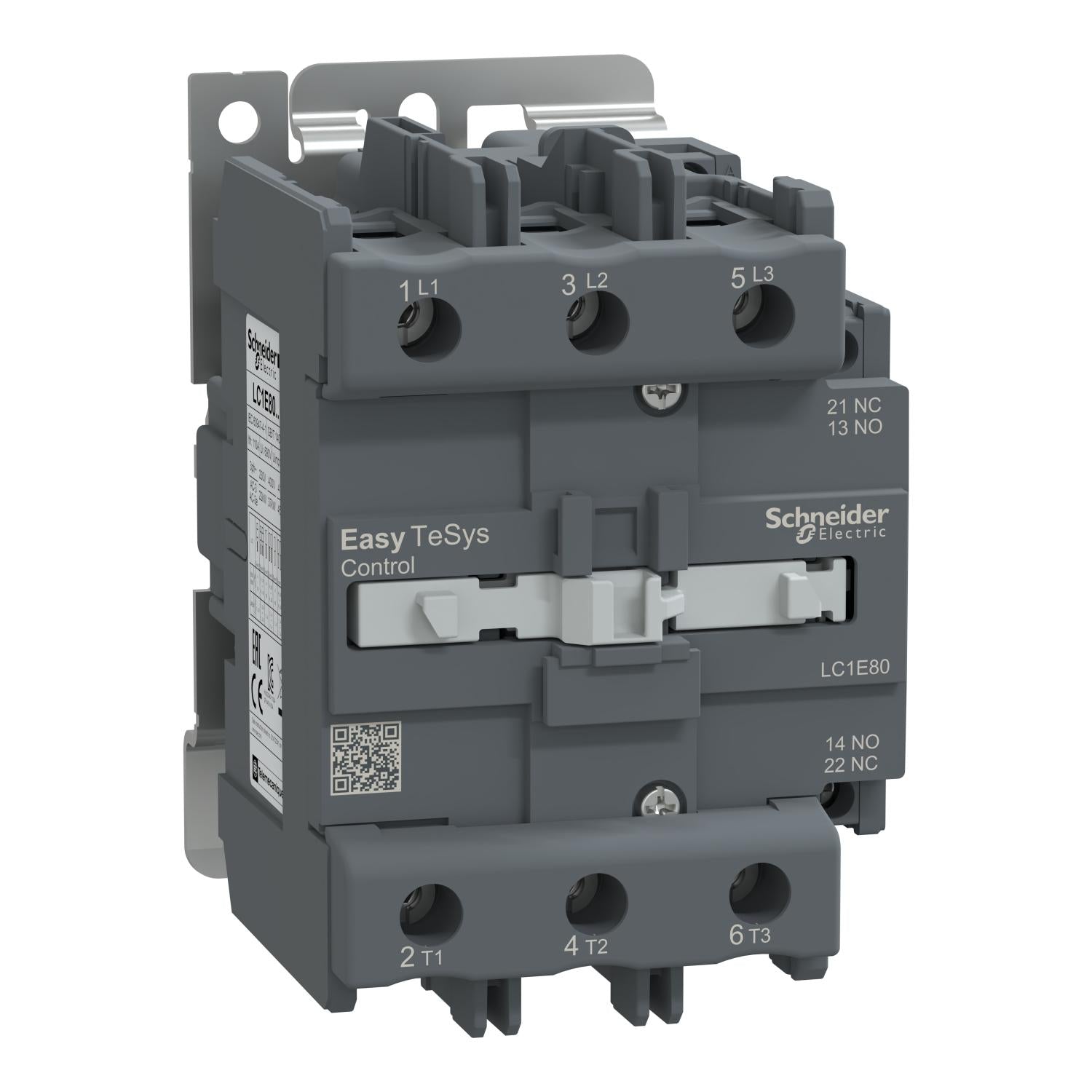 LC1E80F7-Contactor,Control-Easy-TeSys,LC1E,3P(3NO),AC-3,<=440-V,-80-A,-110-V-CA,-50/60-Hz