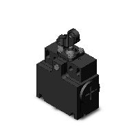 Sensor-Limit-Switch,-Plástico-2-conduit,-1NC/1NA-Brusca,-palanca-rodillo-unidir-(horizontal)-D4N-8162