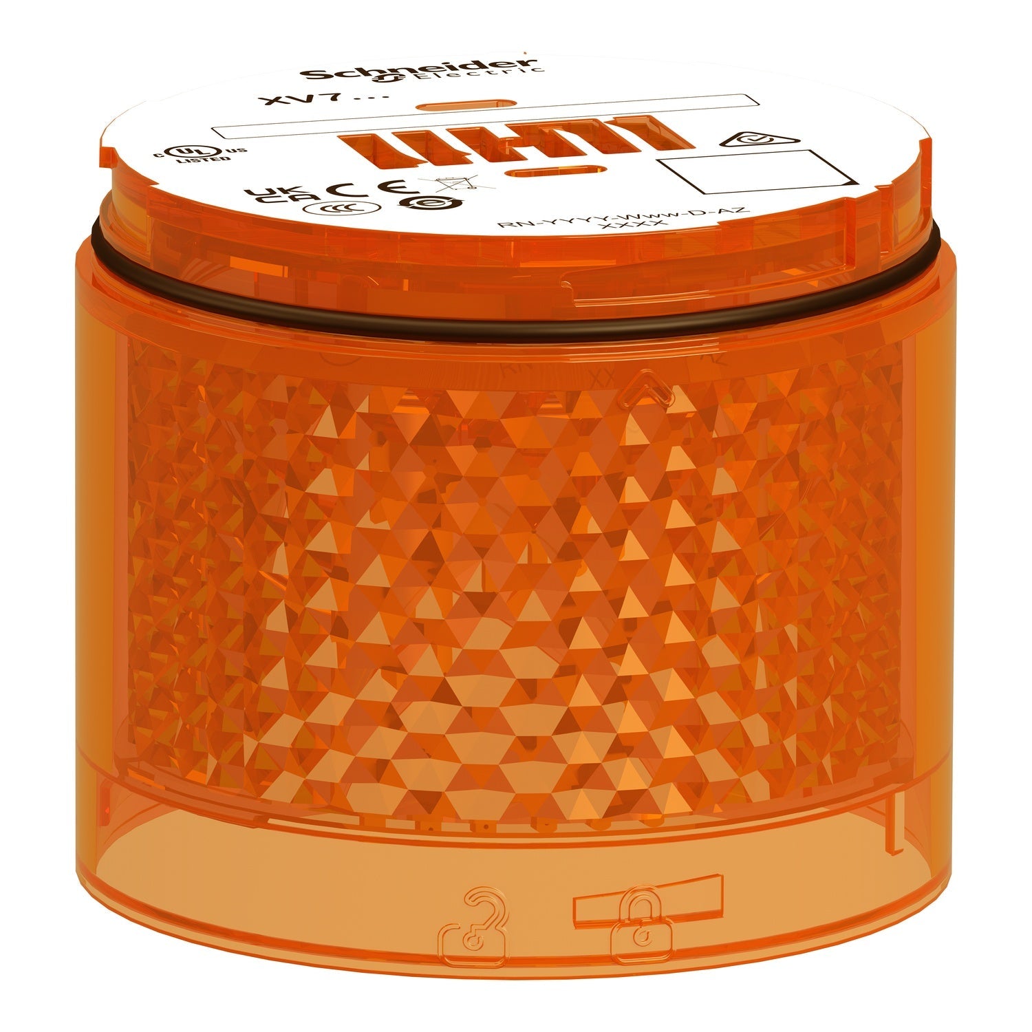 XVB7C65 Unidad luminosa, Harmony XVB7, naranja, Ø70mm, flashing, lente de color