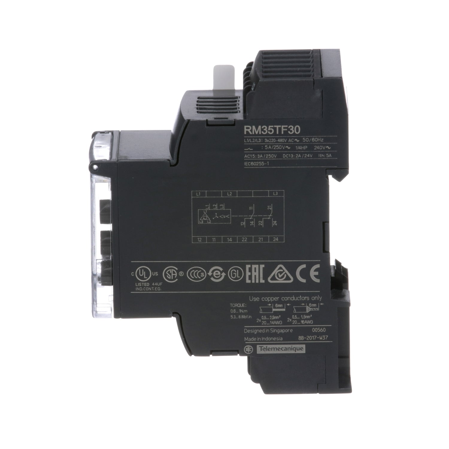 RM35TF30 Relé de control de fases multifunción RM35-T - rango: 194..528 V AC Schneider