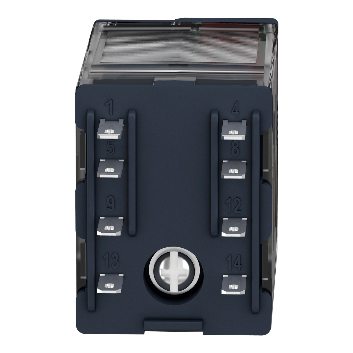 RXM4AB1P7 Relé miniatura, 6A, 4 CO, con boton de prueba bloqueable, 230 V CA Schneider