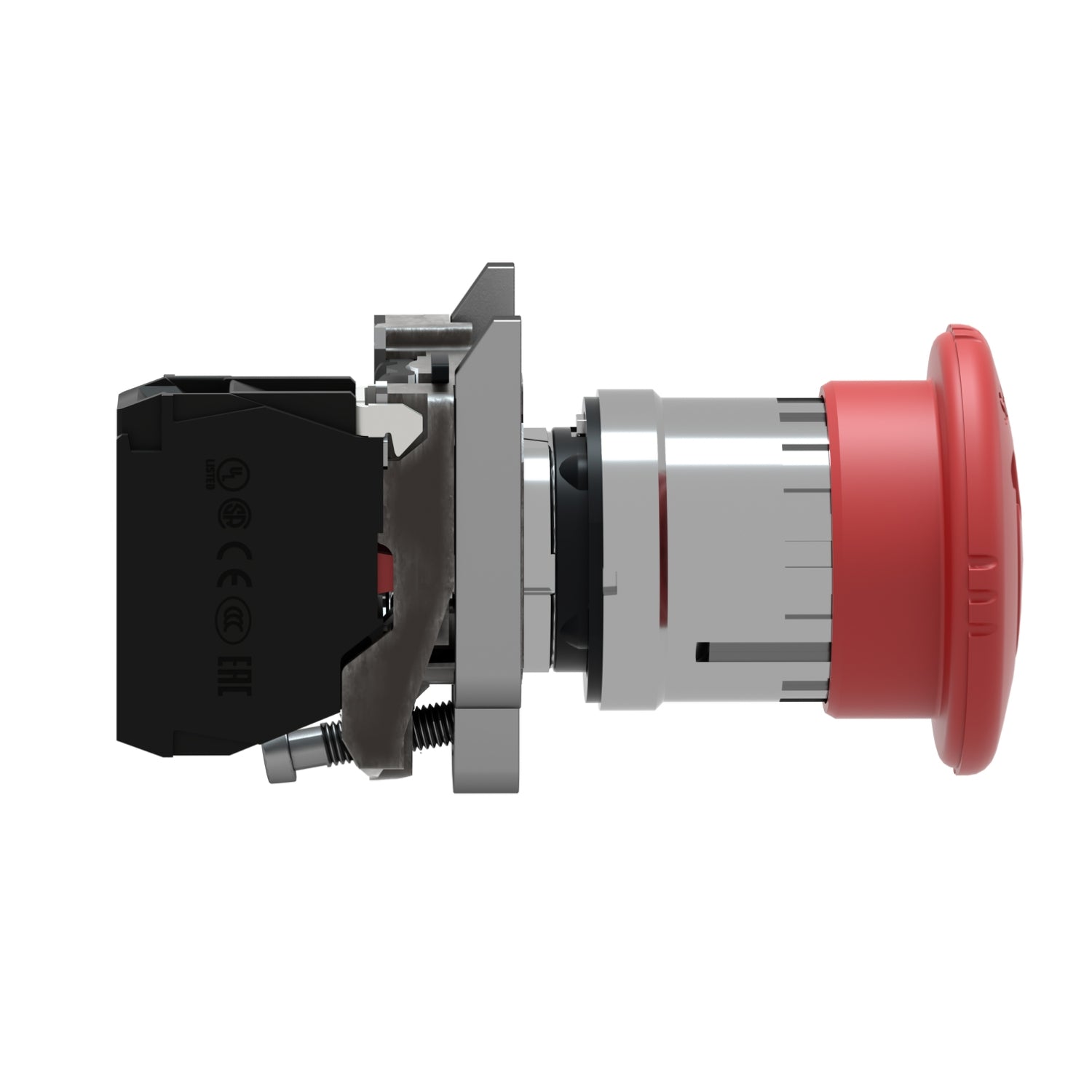 XB4BS8442 Parada de Emergencia, metalica, Ø 22mm, roja, desenclavamiento por giro, 1NC Schneider