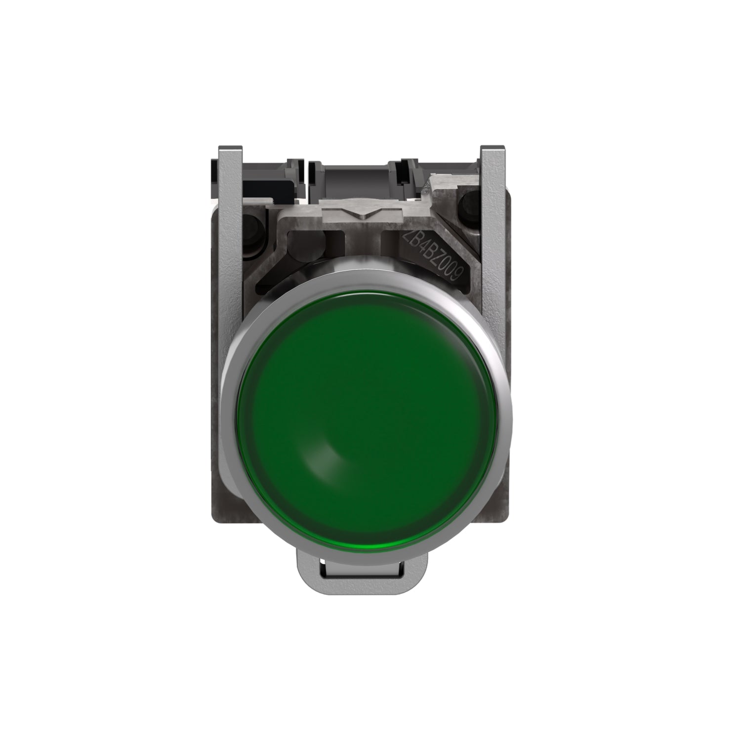 XB4BW33M5 Pulsador luminoso, metalico, Ø 22mm, verde, retorno por resorte, 230..240V CA, 1NA + 1NC Schneider